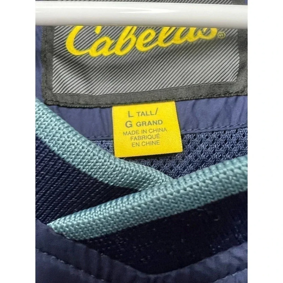 Cabelas L Tall Blue Windbreaker. - Picture 5 of 7